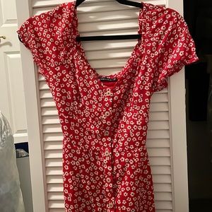 Abercrombie & Fitch Red Floral Mini Dress